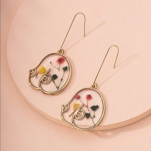 Metal and Resin Female Form Earrings